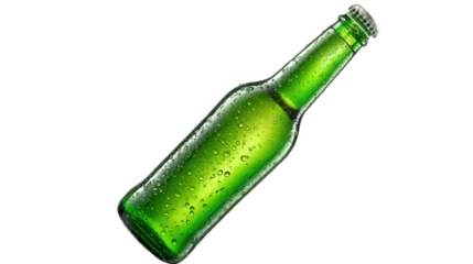 Green Beer Bottle with Condensation