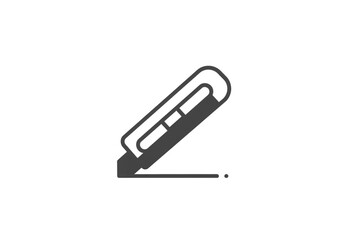 Fototapeta premium Gray Paperclip Stationery Office Tool Isolated Design Element Graphic