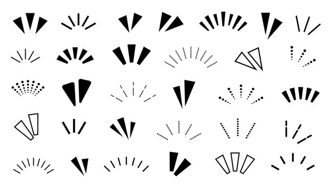 気付き　リアクション　あしらい　セット　シルエット　モノクロ　黒　閃き