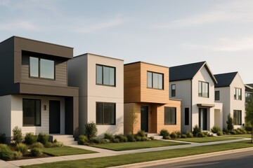 Modern Contemporary Generic Buildings or Residential Neighborhood for Real Estate