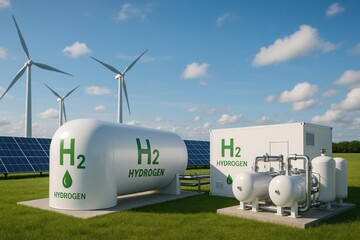 Green Hydrogen Energy Facility, Sustainable Power Concept