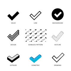 Each check mark icon has its own creative design, and each design can meet the needs of different jobs.