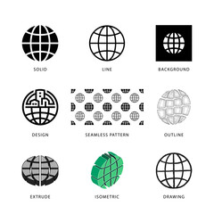 Each globe icon has its own creative design, and each design can meet the needs of different jobs.