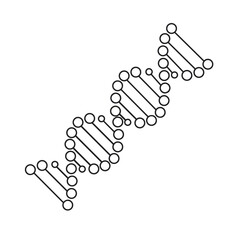 Dna vector illustration. Simple drawing