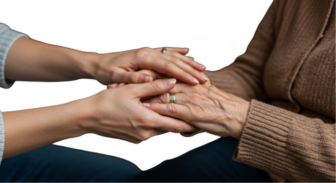 Hands Holding Transparent Background Conveying Care Support and Hope