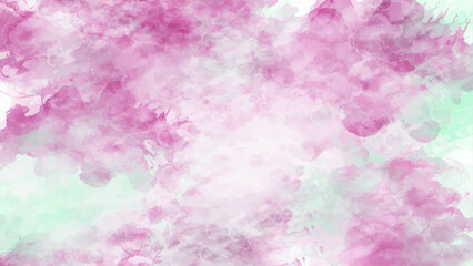 Obraz premium A vibrant blue watercolor stain on a crisp white background, creating a beautiful contrast between the urgundy wine, black, dark purple, and red Watercolour water in pink, maroon, and plum