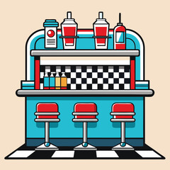 Retro Soda Fountain Vector