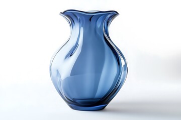 captivating still life image of an elegant blue glass vase