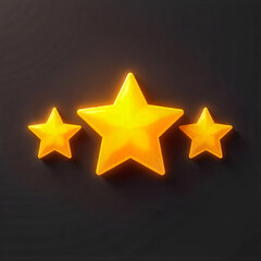 Obraz premium golden star on black background