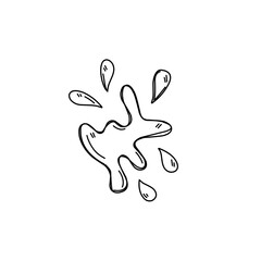 Doodle line water splash