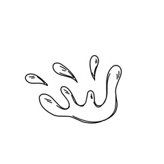 Doodle line water splash