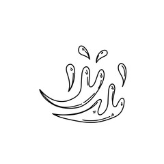 Obraz premium Doodle line water splash