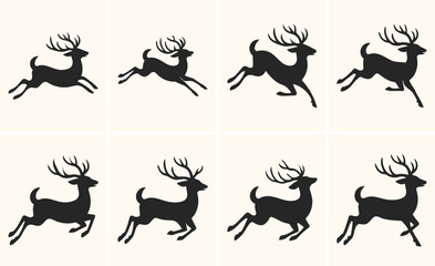 Christmas Reindeer Vector – Festive Holiday Deer Illustration