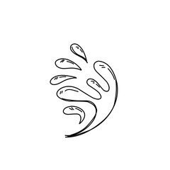 Doodle line water splash