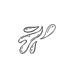 Fototapeta premium Doodle line water splash