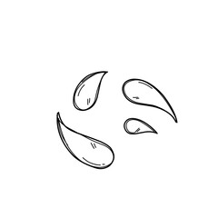 Obraz premium Doodle line water splash