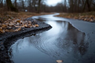 Reflections in a Puddle on a Winding Path
