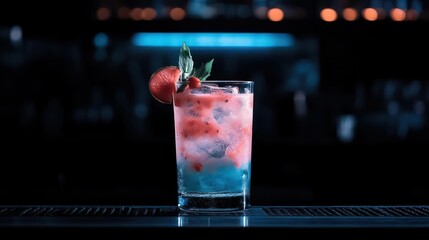 Refreshing Cocktail with Citrus and Mint Garnishes