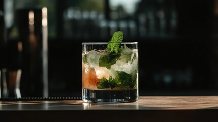 Refreshing Mojito Cocktail with Mint and Lime