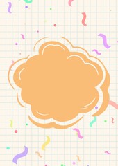 Happy birthday confetti illustration drawing background