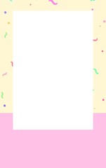 Happy birthday confetti illustration drawing background