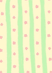Floral stripe pattern illustration painting background