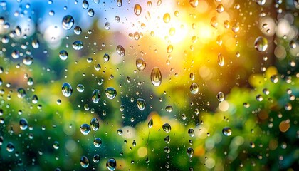 雨粒がガラスに当たる瞬間