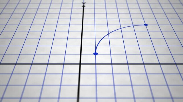 Camera Slides over Graph Paper Indicating a Logarithmic Curve