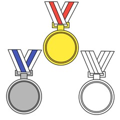 Set medal design vector illustration,set medal image,set medal vector stock,set medal design on white background 
