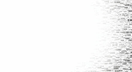 Naklejka premium Barcode Array Fading Into White Minimalist Style