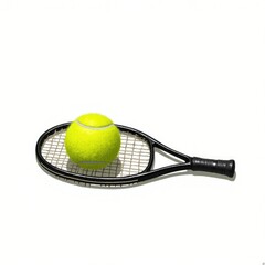 tennis racket and ball