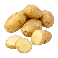 Fresh Organic Potatoes - High-Quality Farm Produce isolated PNG or JPEG Background