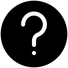 Question Mark Sign Icon, FAQ Button. Asking Questions. Ask For Help. Question Mark Stamp. Need Information. Query. User Interface, User Experience, Silhouette Style Isolated Vector Icon. 