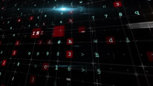On load 3D grid cycling CONNECTION or WIRELESS or INTERNET or TECHNOLOGY or 5G via symbols, connecti