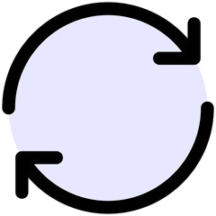 Recycle, Reuse, Repost, Arrow Share Icon Vector, Social Media Post Symbol, User Interface, User Experience, Lineal Color Style Isolated Vector Icon. 