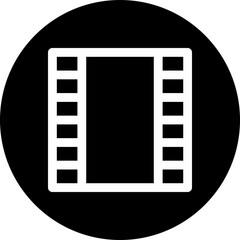 Obraz premium Video Reel Vector Icon, Film Strip Icon, Reel , User Interface, User Experience, Circular Style Isolated Vector Icon. 