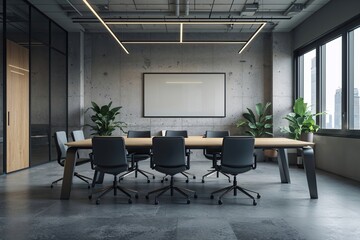 Isolated Business Collaboration Area in Contemporary Office Environment