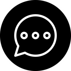 Obraz premium Chat Bubble Vector Circular Isolated Icon, User Interface Icon. 
