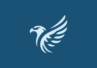 Eagle logo for vision, power, or patriotic brand representation.