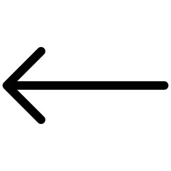 Left Arrow Icon Symbol. Left Arrow Icon Vector. Lineal Style Isolated Vector Icon.