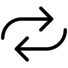 Repost, Arrow Share Icon Vector, Social Media Post Symbol, Lineal Style Isolated Vector Icon.