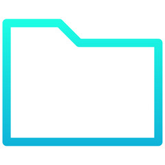 Obraz premium Folder Vector Lineal gradient Isolated Icon, User Interface Icon. 