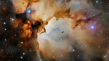 Obraz premium Cosmic Clouds: Nebula's Star Formation
