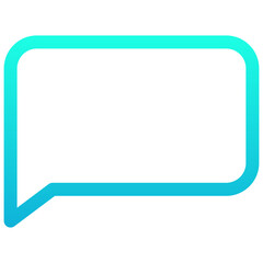 Chat Box Speech Bubble Icon, Communication, Comment Box, Lineal Gradient Style Isolated Vector Icon,