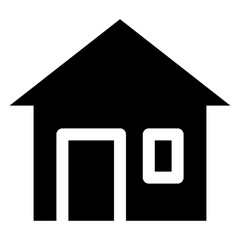 Home Button Vector Silhouette Isolated Icon, User Interface Icon.