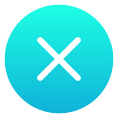 Obraz premium Cross Button Vector Silhouette gradient Isolated Icon, User Interface Icon. 