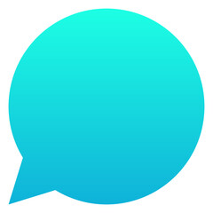 Chat Bubble Vector Silhouette gradient Isolated Icon, User Interface Icon.	