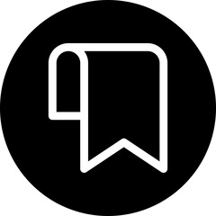 Bookmark Vector Icon, Circular Style Isolated Vector Icon. 