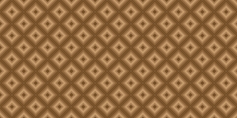 Seamless Geometric Diamond Pattern in Earth Tones, Abstract Modern Rhombus Repeat Background in Brown Hues, Elegant Neutral Design: Repeating Diamond Tile Motif.