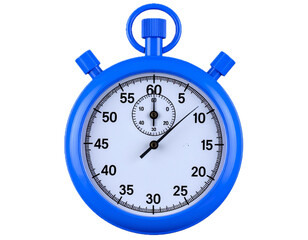 Blue stopwatch transparent background